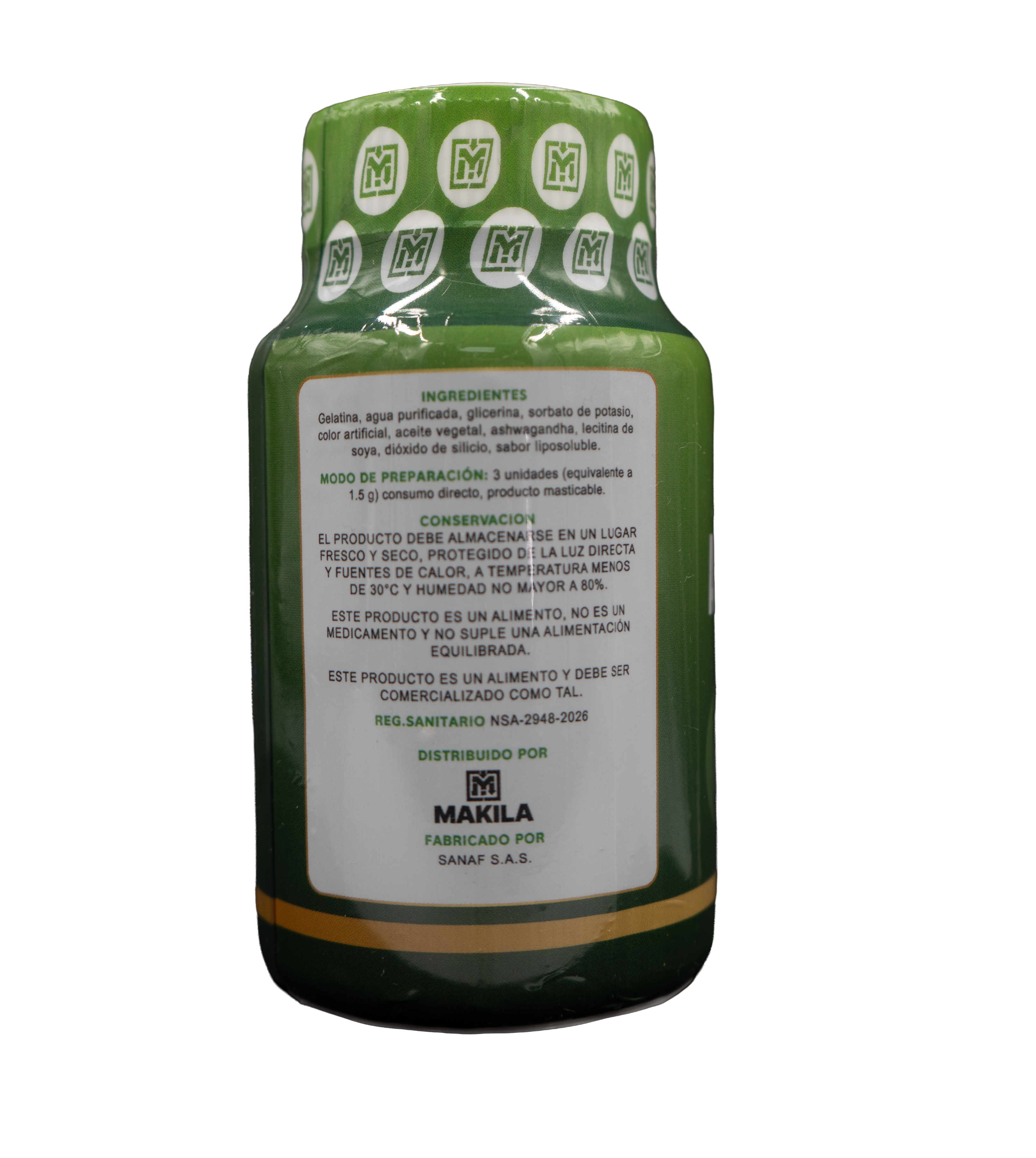 MAKILA Ashwagandha - Información nutricional