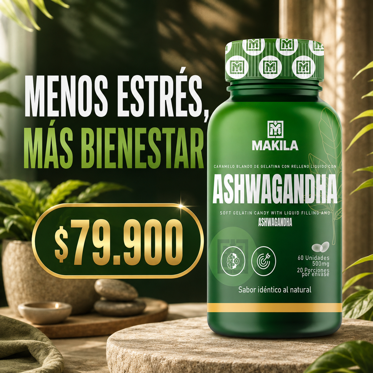MAKILA Ashwagandha - Menos estrés, más bienestar
