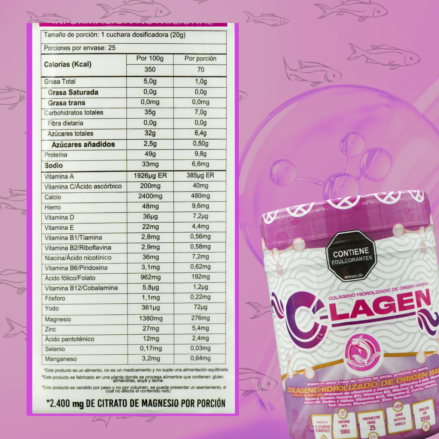 C-LAGEN tabla nutricional