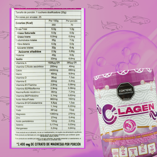 C-LAGEN tabla nutricional